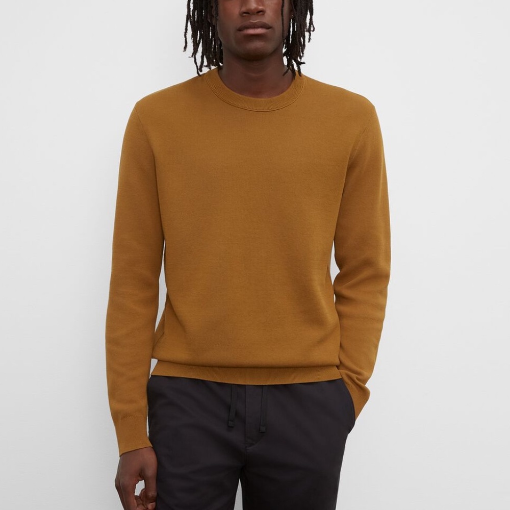 Long Sleeve Double Knit Crew Sweater - New With Tags - NEVER WORN - Tan